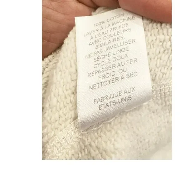 Nili Lotan Good Morning LA Pullover Sweatshirts Long Sleeve Cream Size M NWOT - Picture 4 of 8